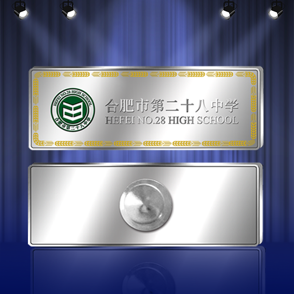 合肥市第二十八中學長方形校徽